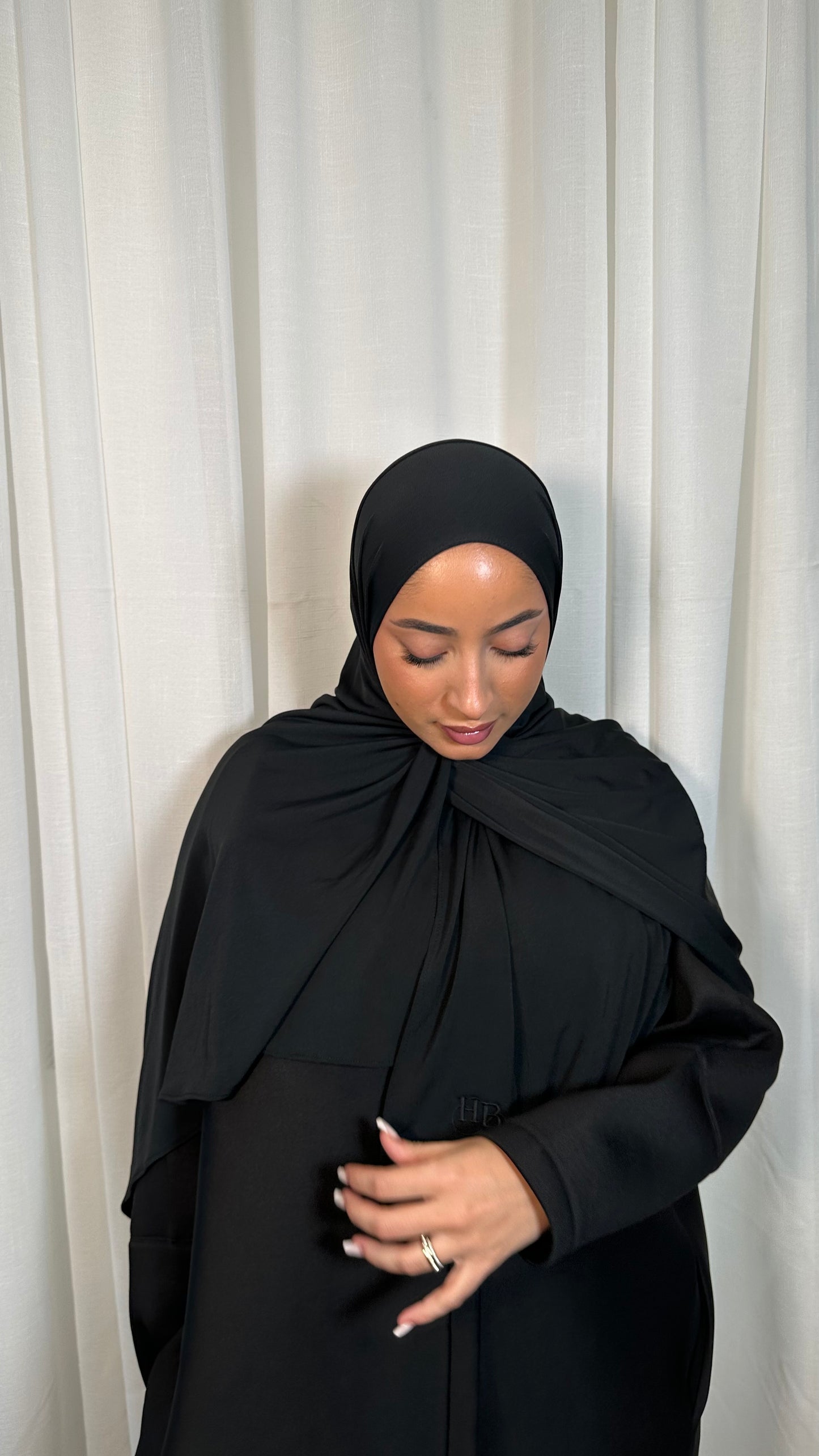 Premium Jersey Hijab - Midnight