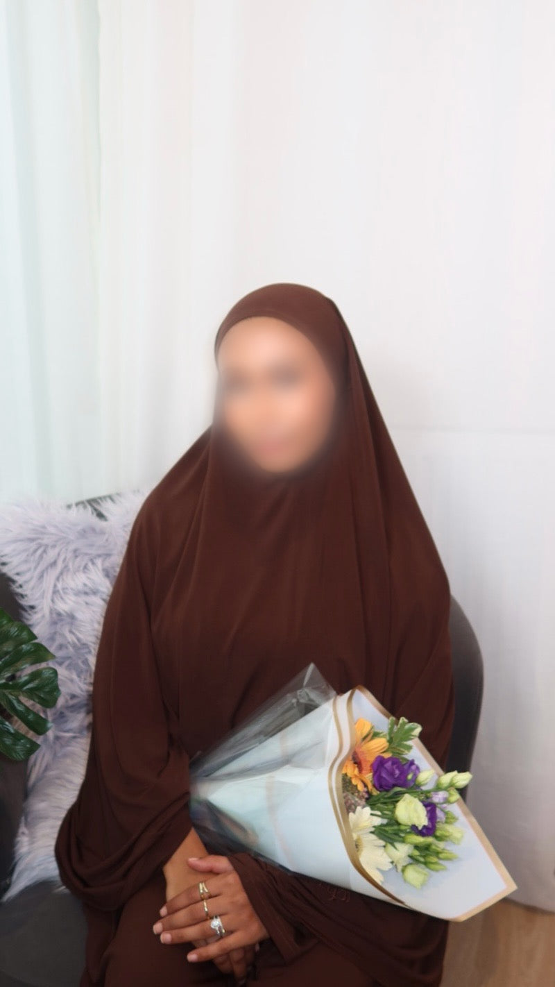 Khimar Abaya Set - Espresso