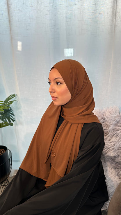 Premium Jersey Hijab - Mocha