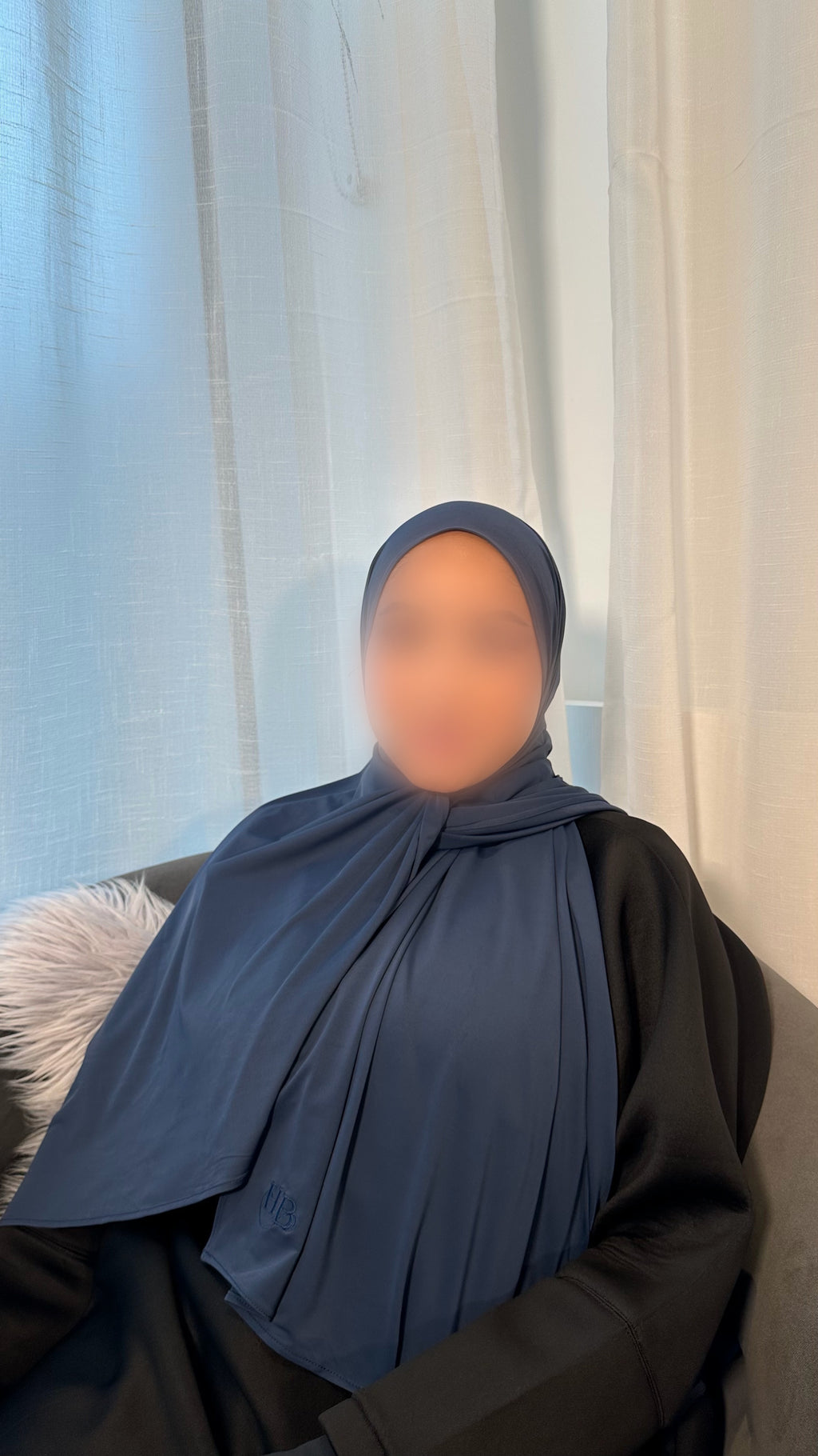 Bamboo Jersey Hijab - Sapphire