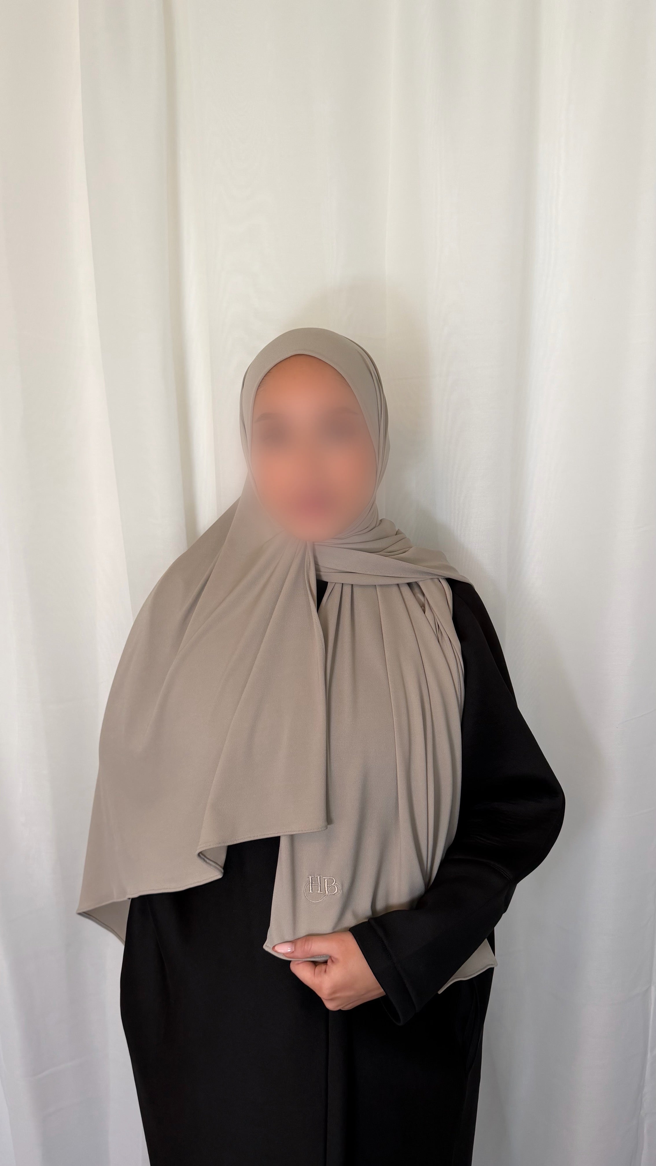 Premium Jersey Hijab - Stone