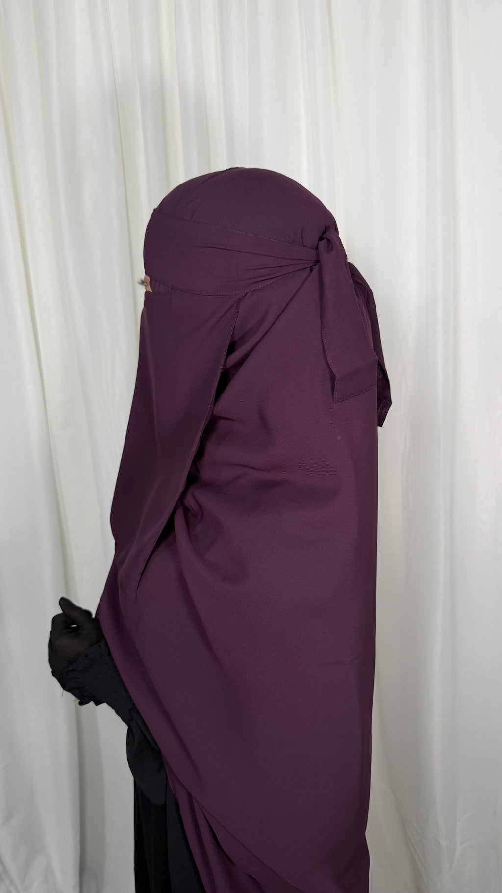 Maxi nose string niqab set - Grape