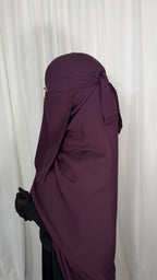Maxi nose string niqab set - Grape
