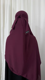 Nose string niqab set - Maroon