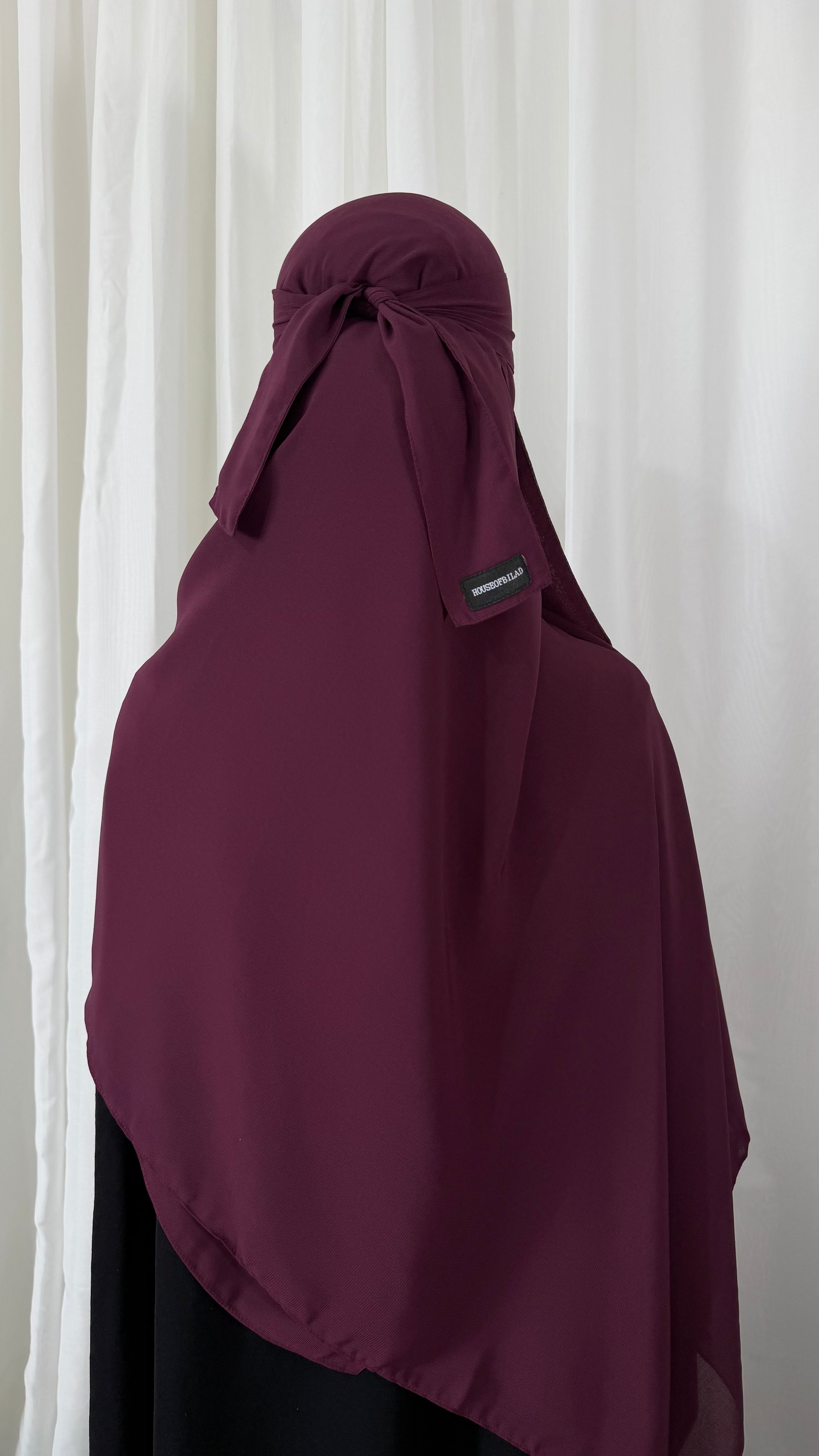 Nose string niqab set - Maroon