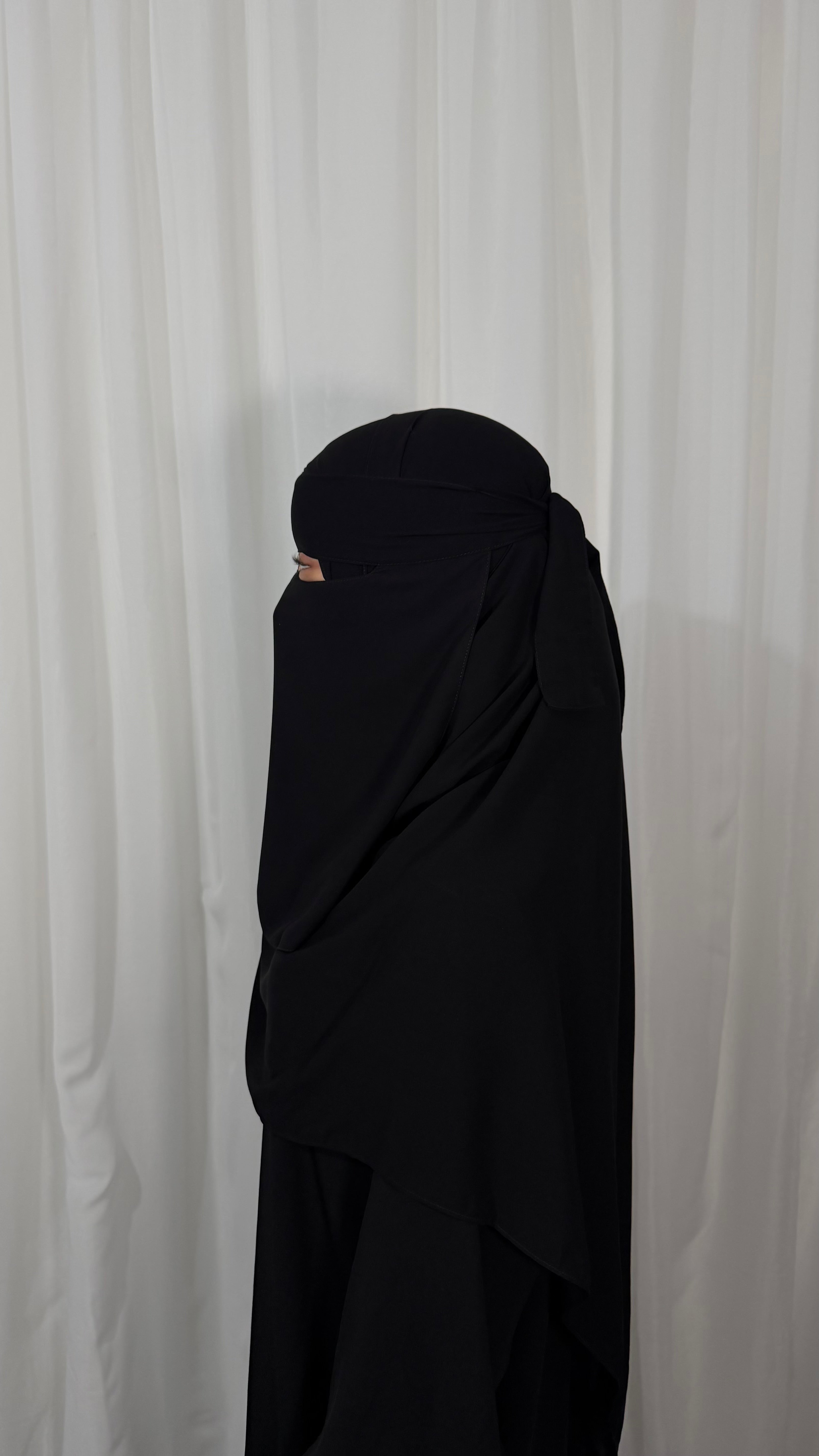 Nose string niqab set - Black
