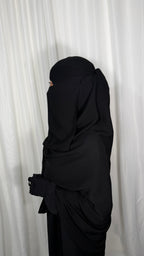 Maxi nose string niqab set- Black