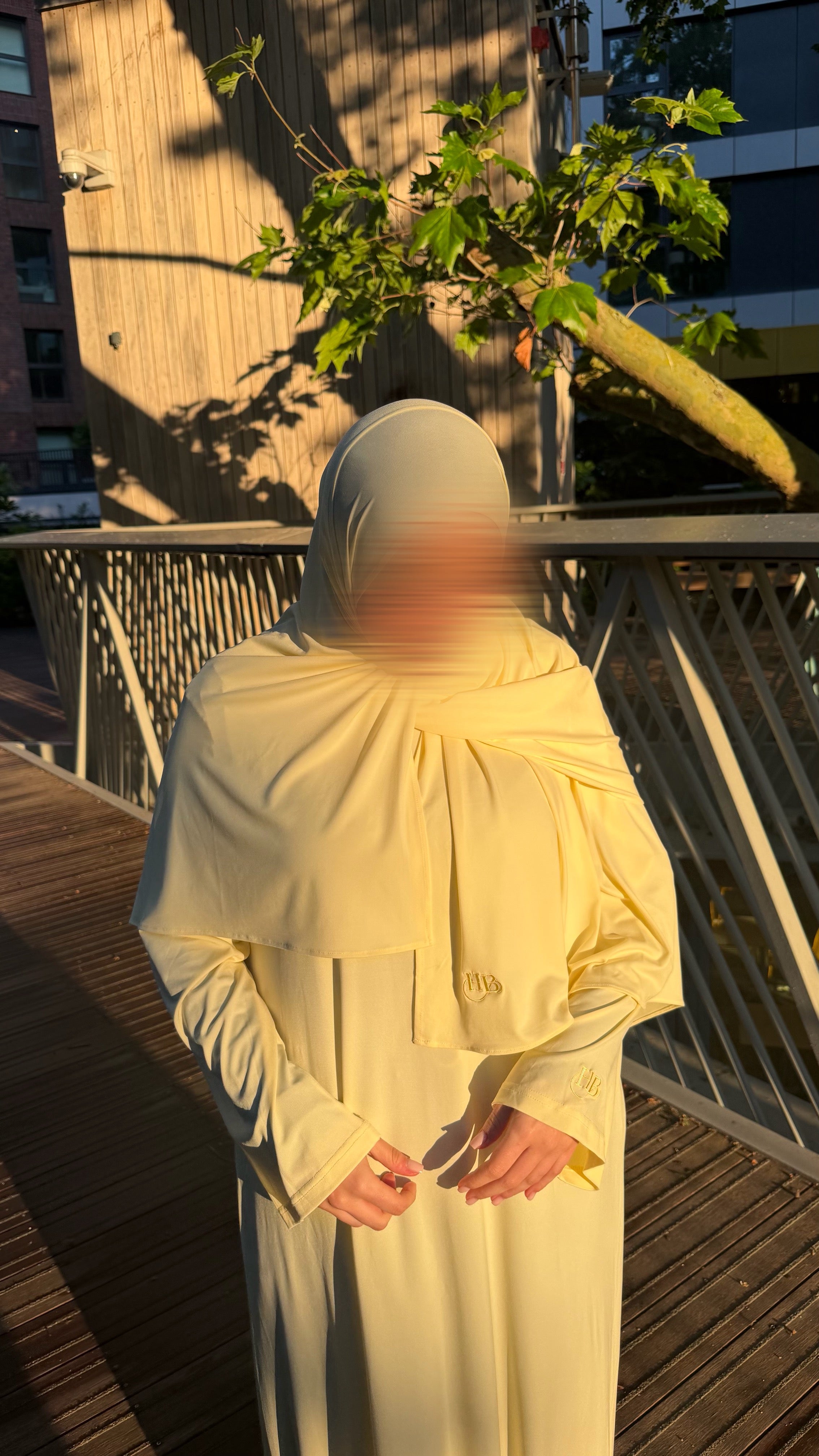 Hijab Abaya set - Butter yellow