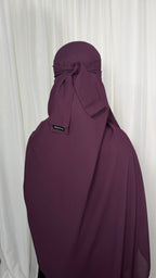 Maxi nose string niqab set - Grape