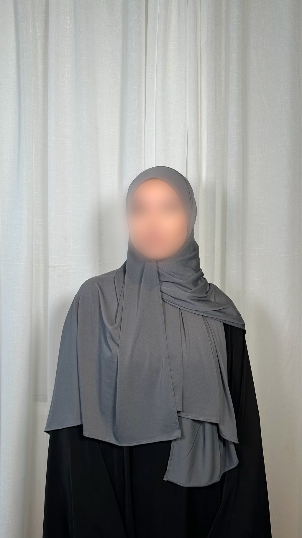 Premium Jersey Hijab - Coal