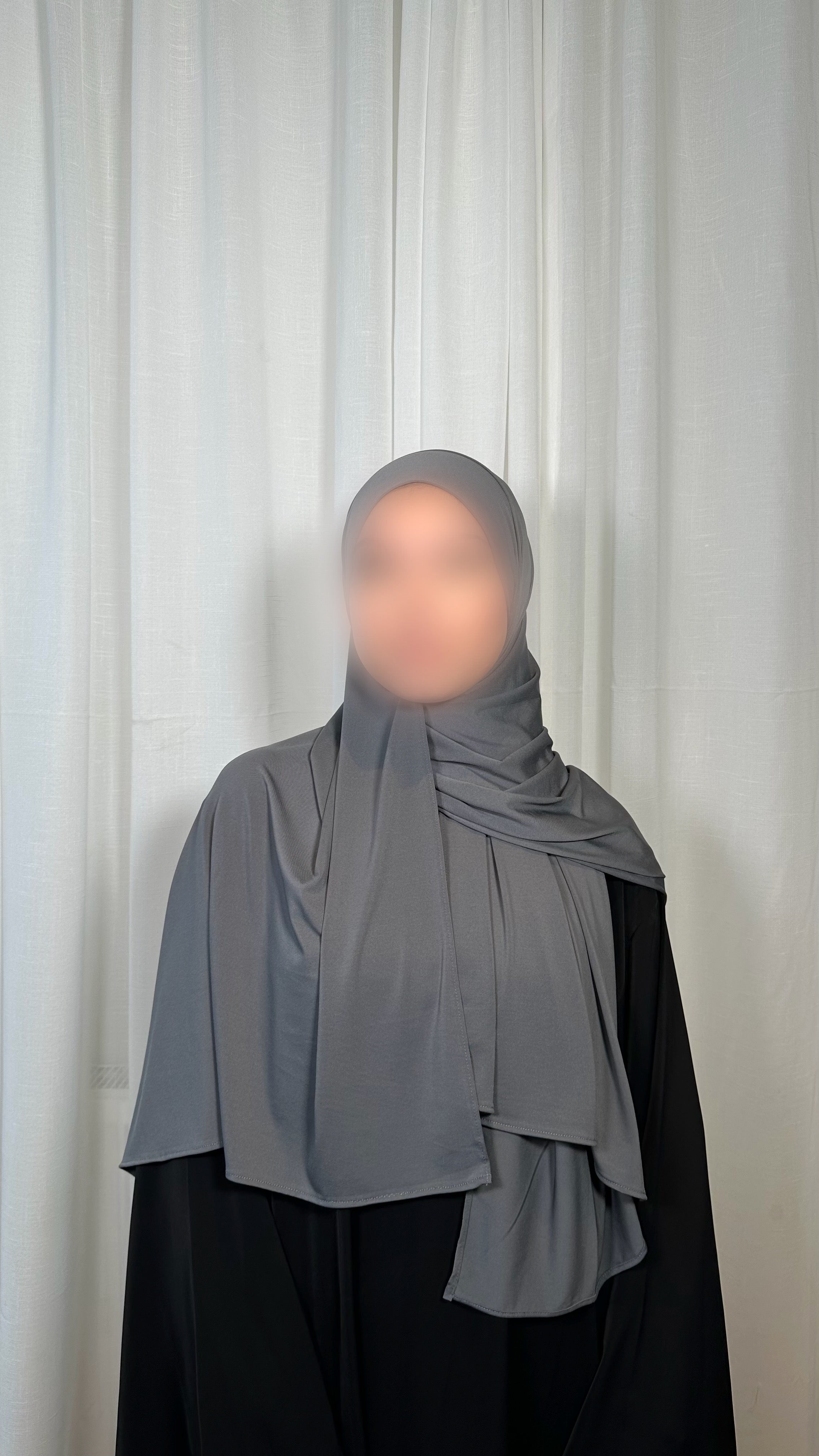Premium Jersey Hijab - Coal