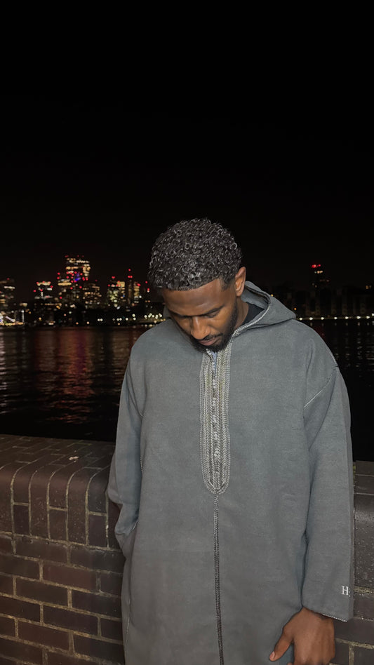 Bilad "Luxe" Djellaba - Slate Grey