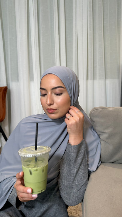 Bamboo Jersey Hijab - Pebble