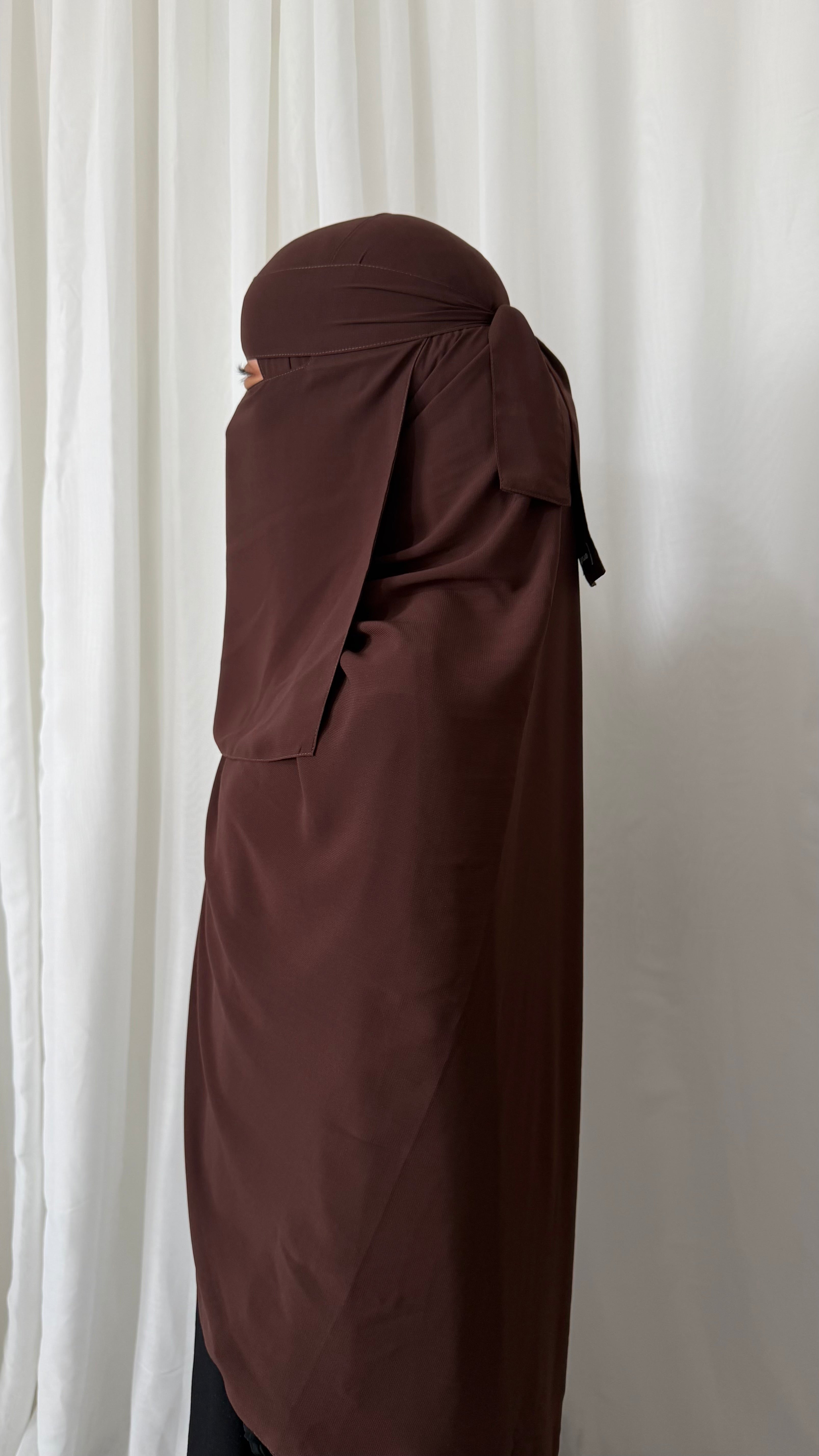 Maxi niqab set - Walnut