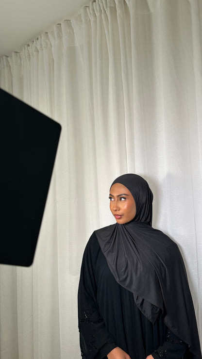 Bamboo Jersey Hijab - Ink