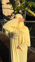 Hijab Abaya set - Butter yellow