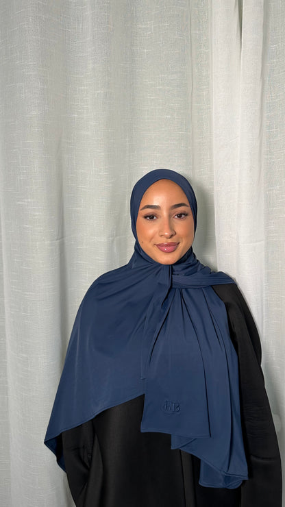 Bamboo Jersey Hijab - Sapphire