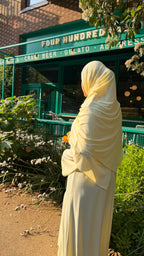 Hijab Abaya set - Butter yellow