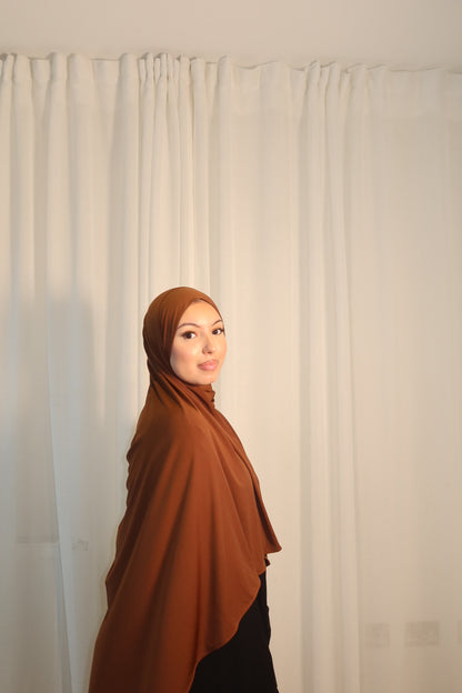 Premium Jersey Hijab - Mocha