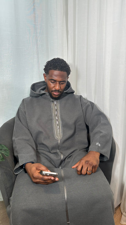 Bilad "Luxe" Djellaba - Slate Grey