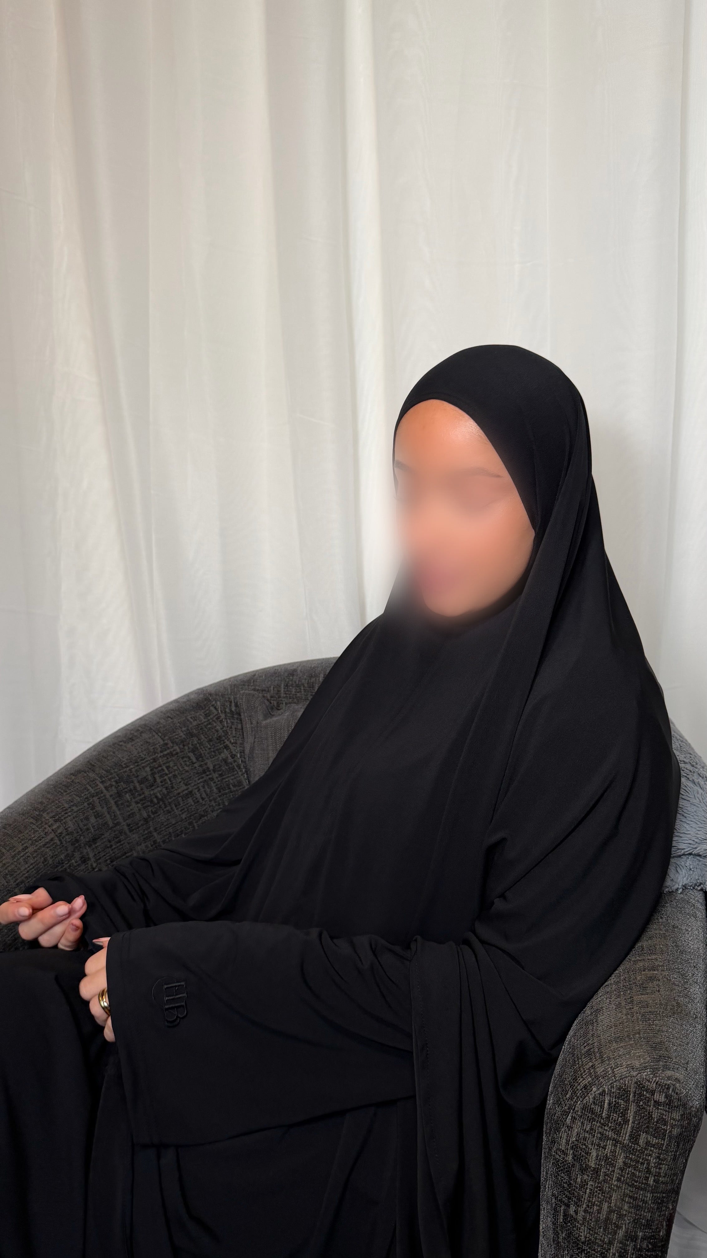 Khimar Abaya Set - Noir