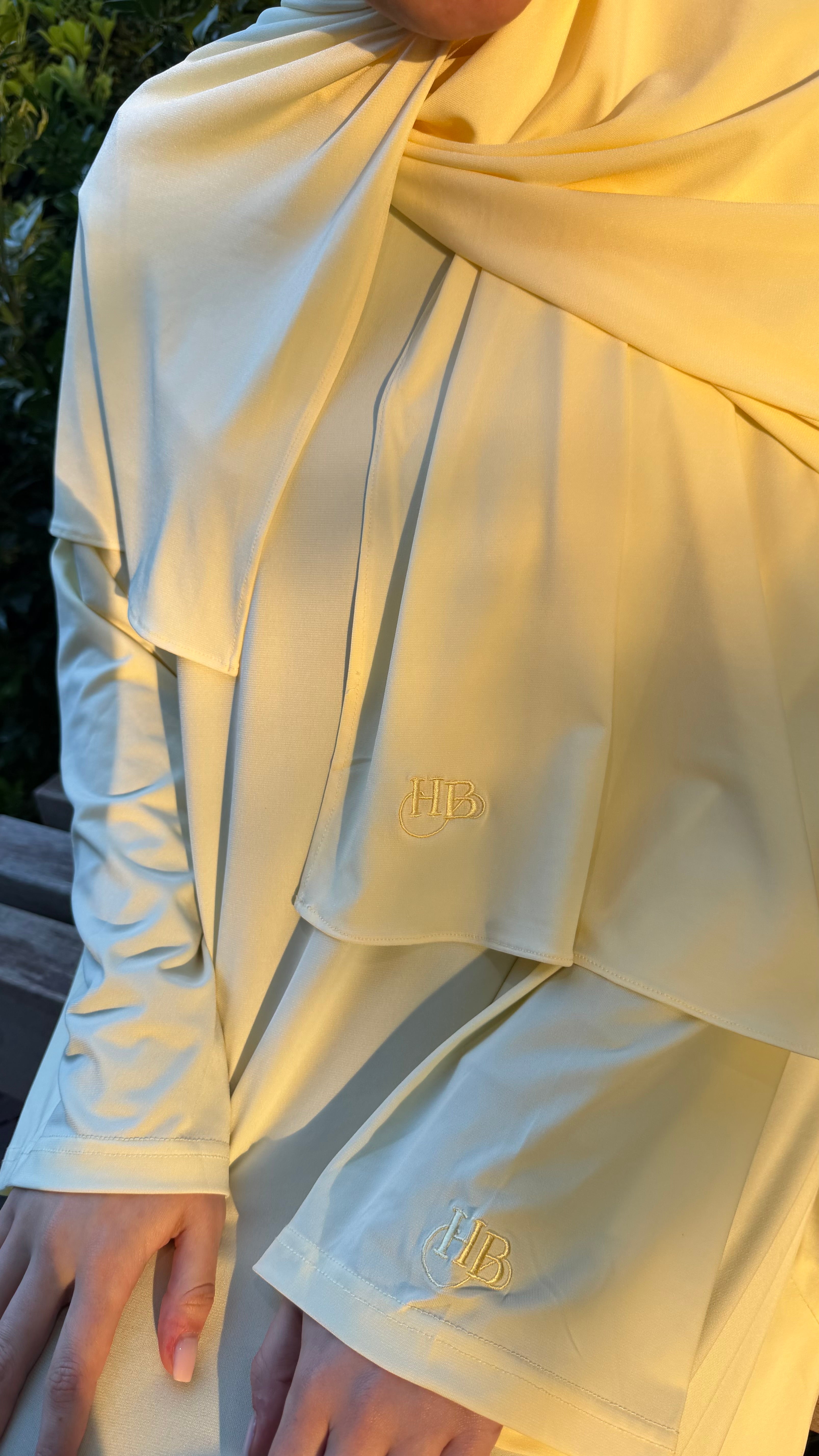 Hijab Abaya set - Butter yellow