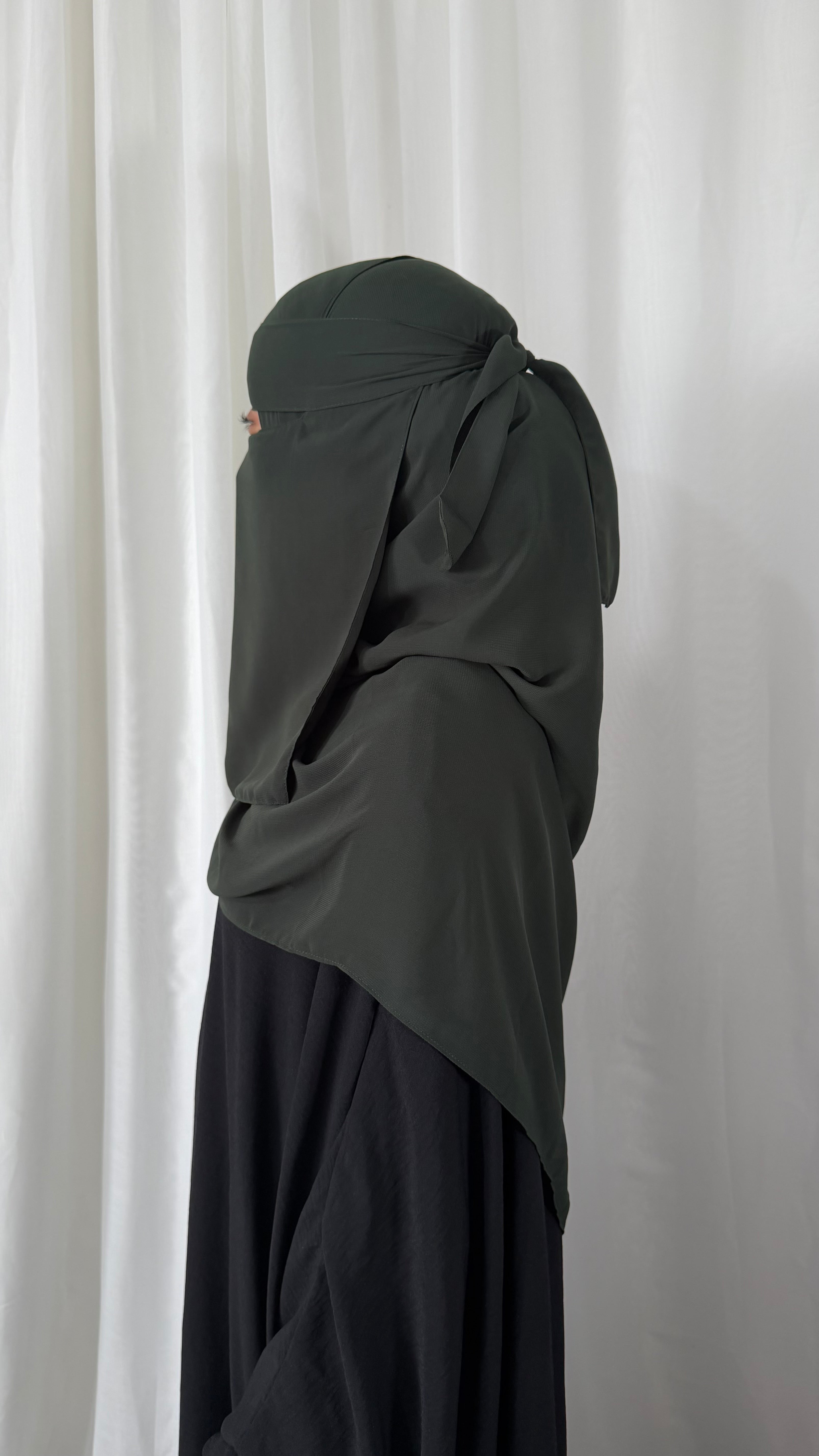 Nose string niqab set - Emerald