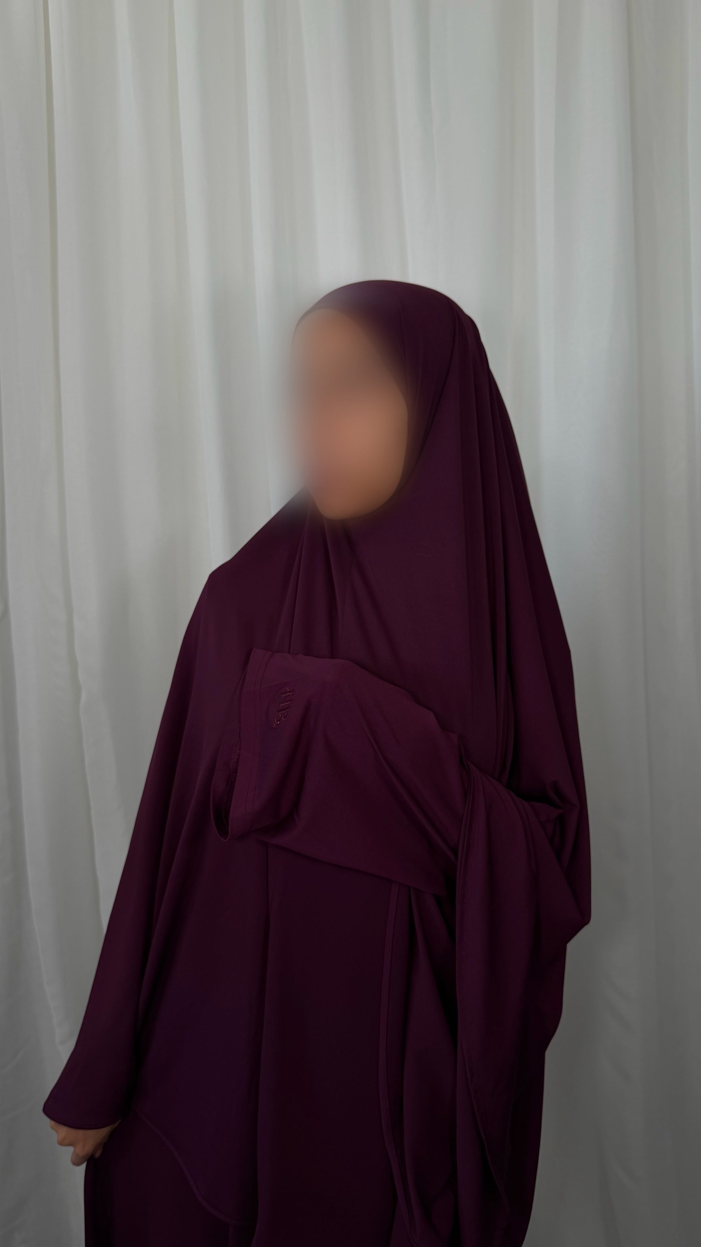 Khimar Abaya Set - Plum