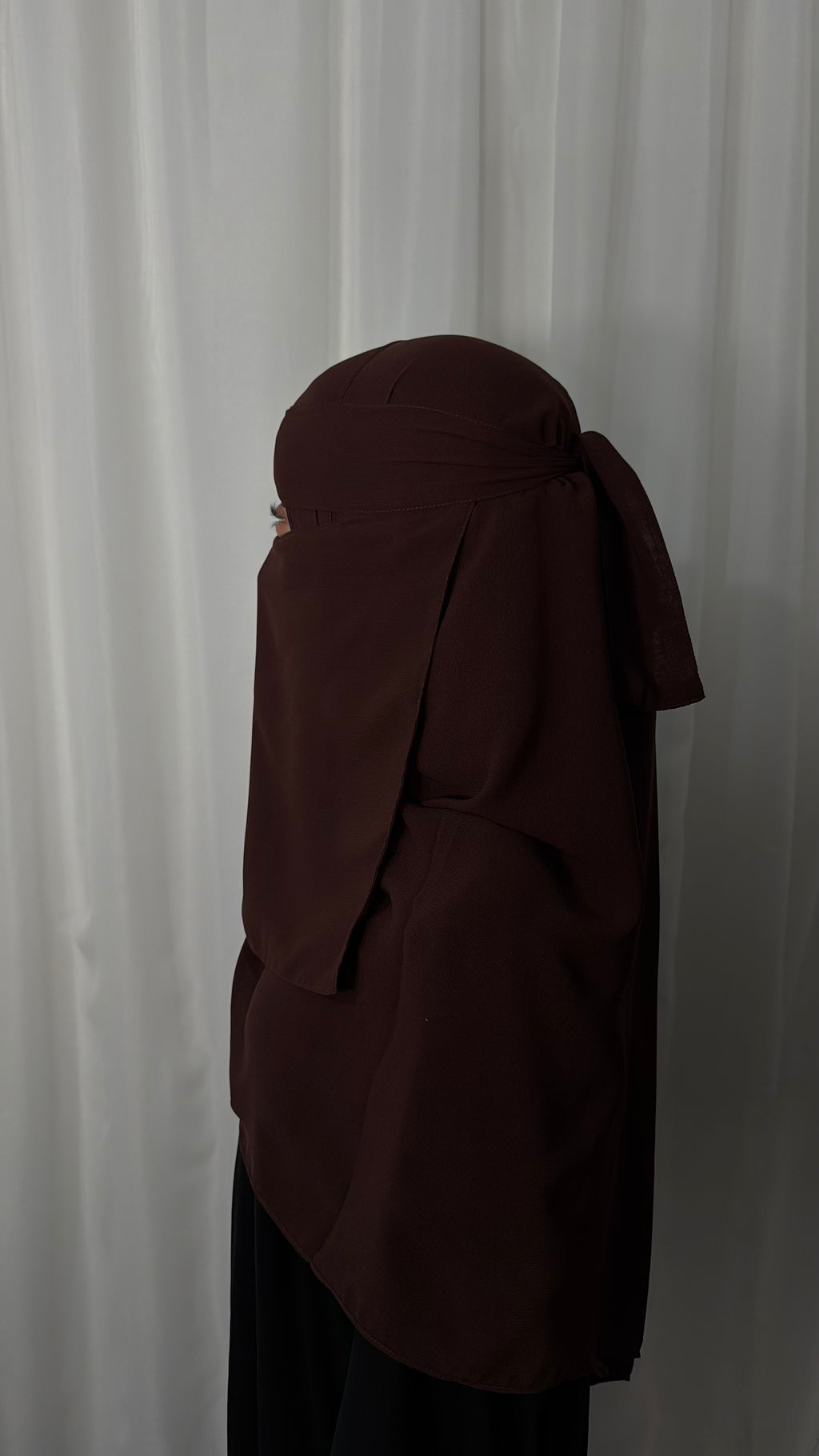 Nose string niqab set - Walnut