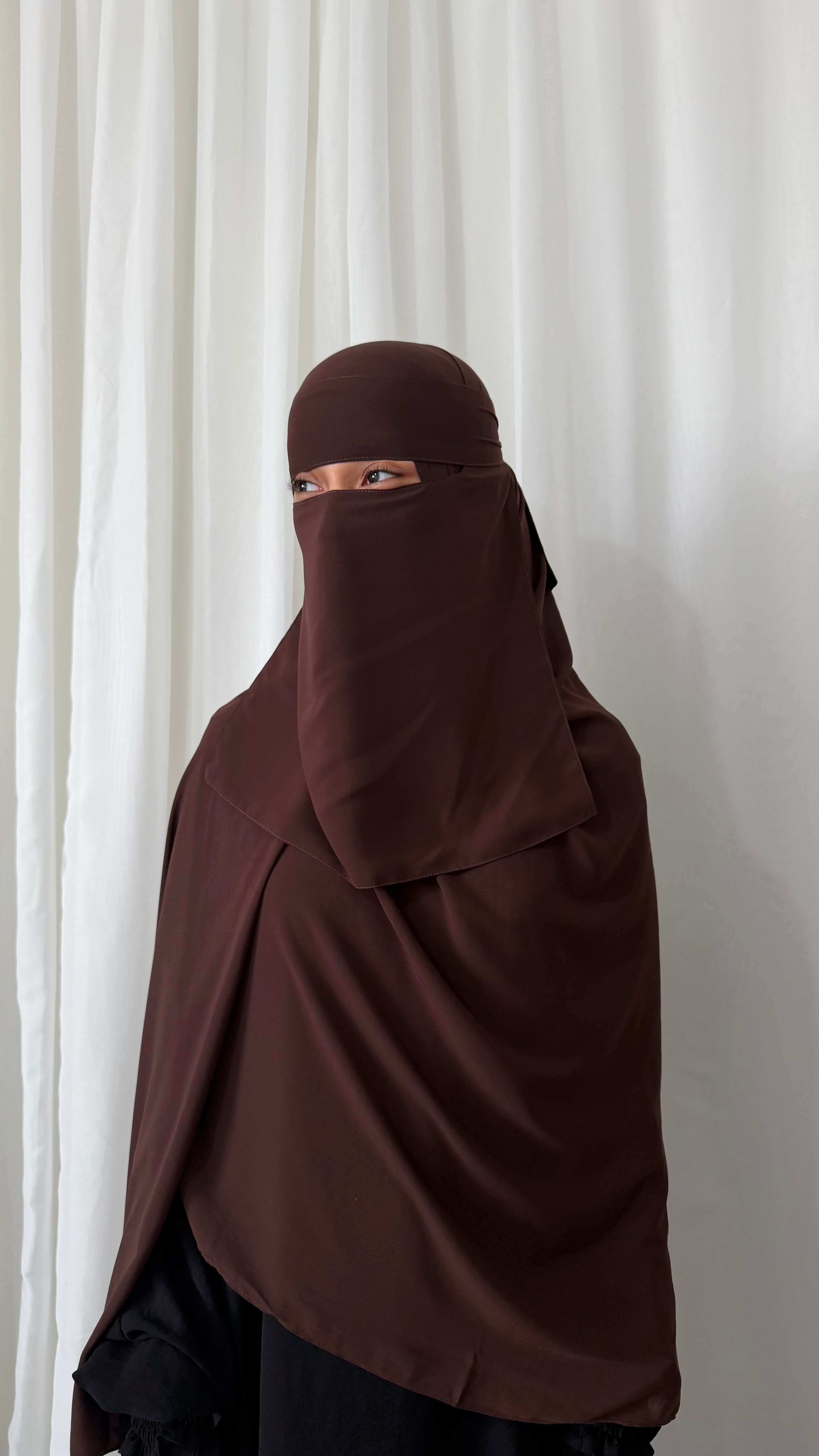 Maxi niqab set - Walnut