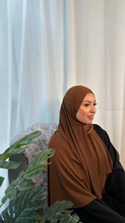 Premium Jersey Hijab - Mocha