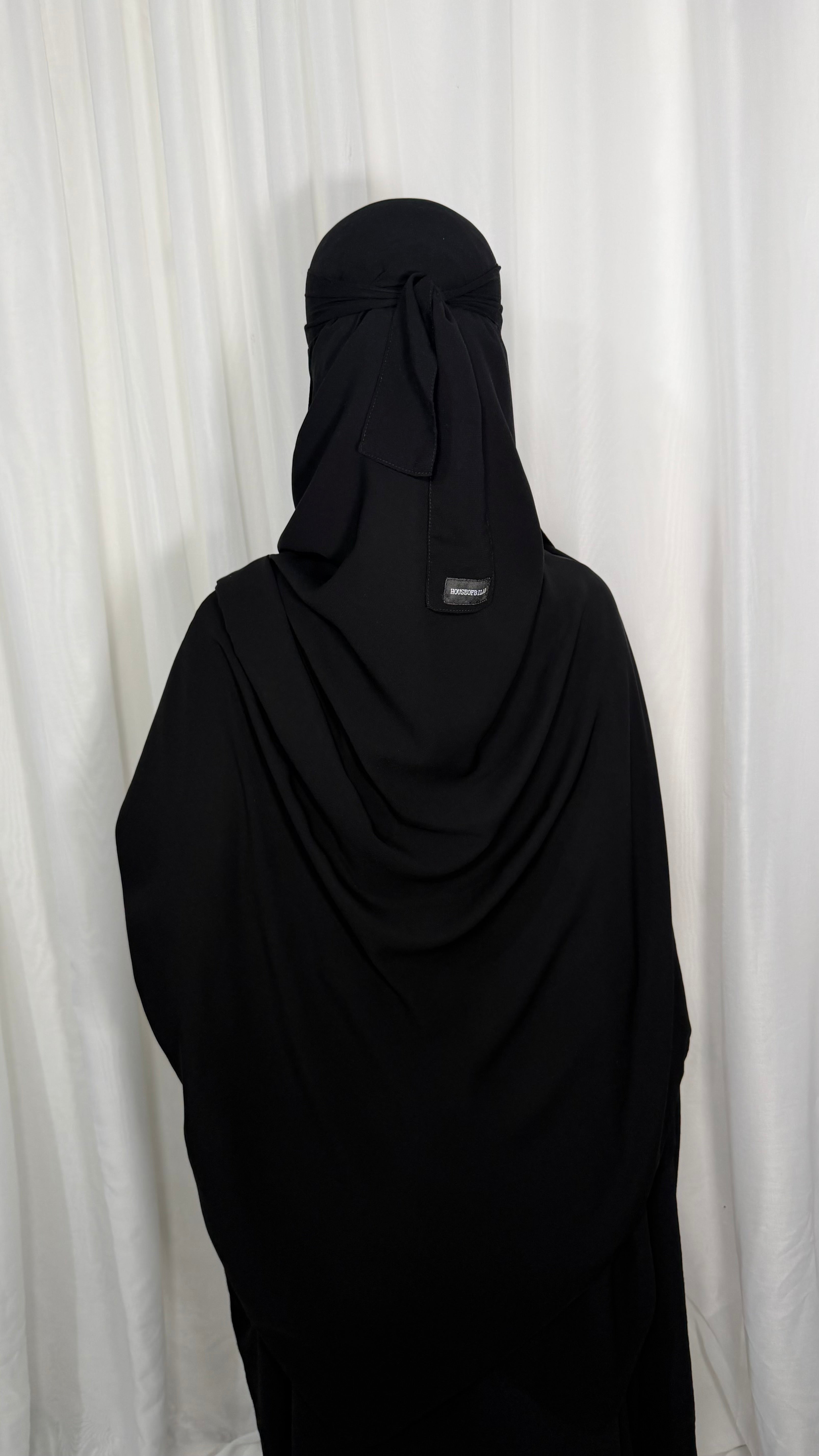 Maxi nose string niqab set- Black