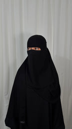 Nose string niqab set - Black
