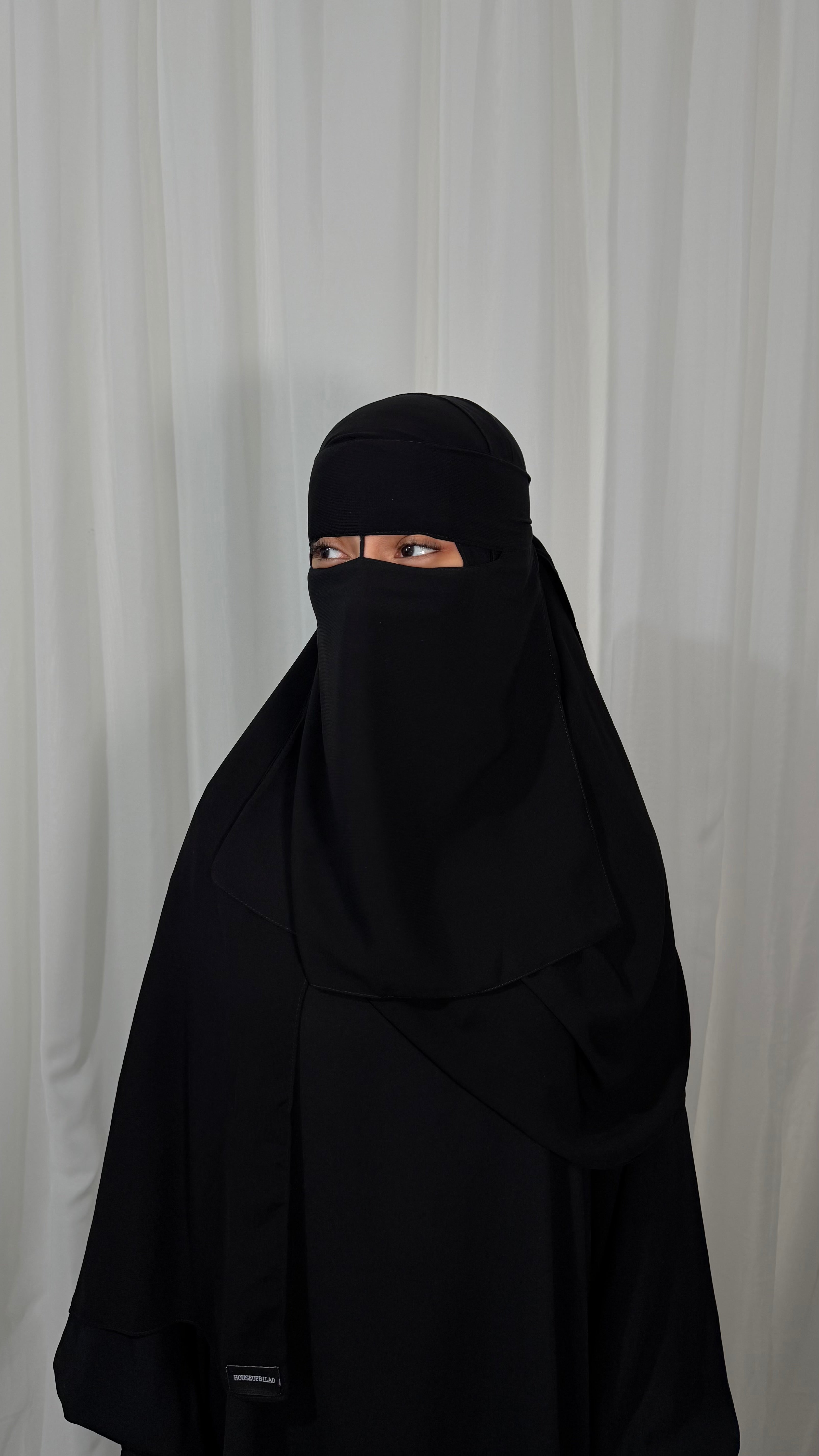 Nose string niqab set - Black