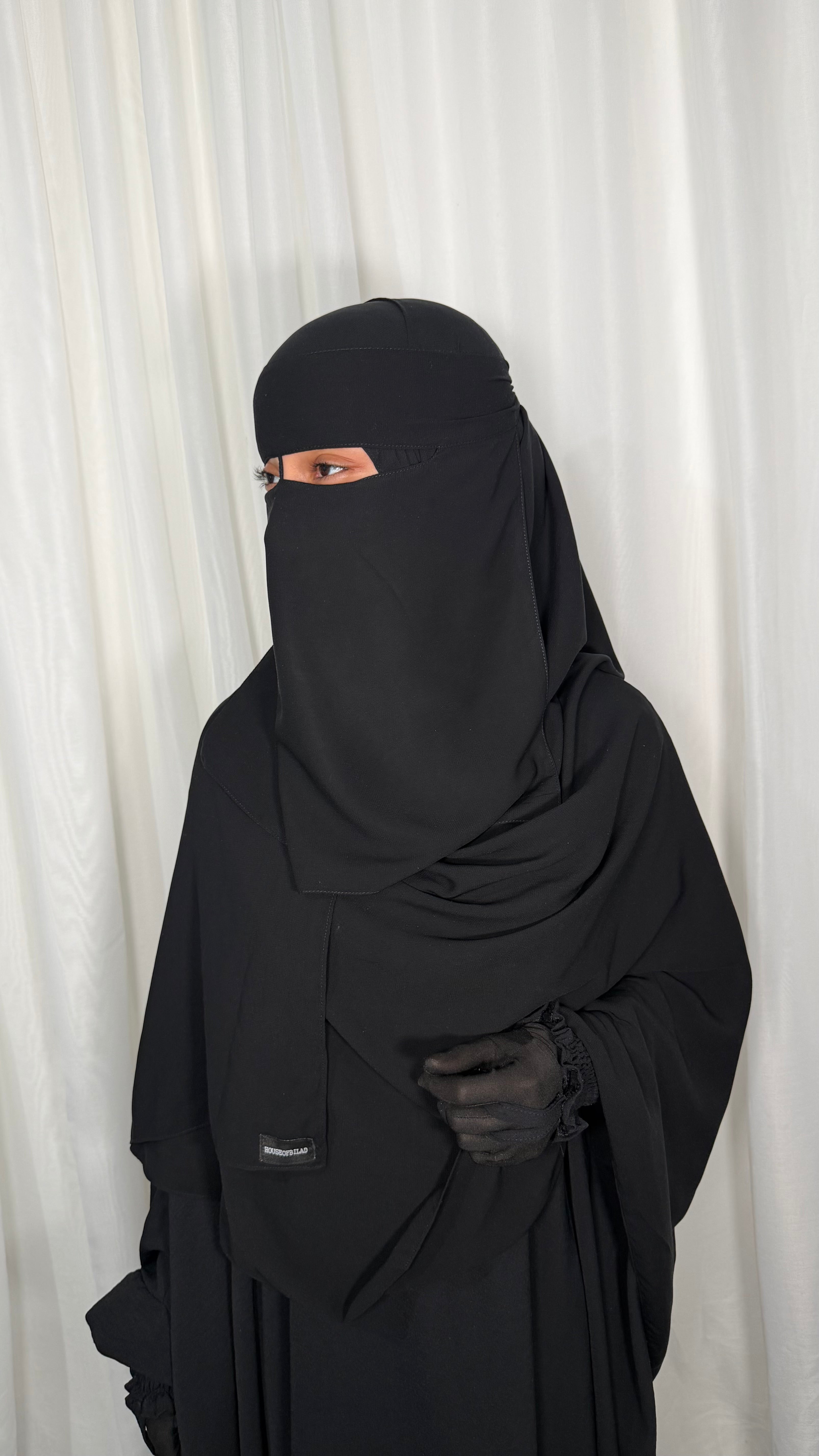 Maxi nose string niqab set- Black