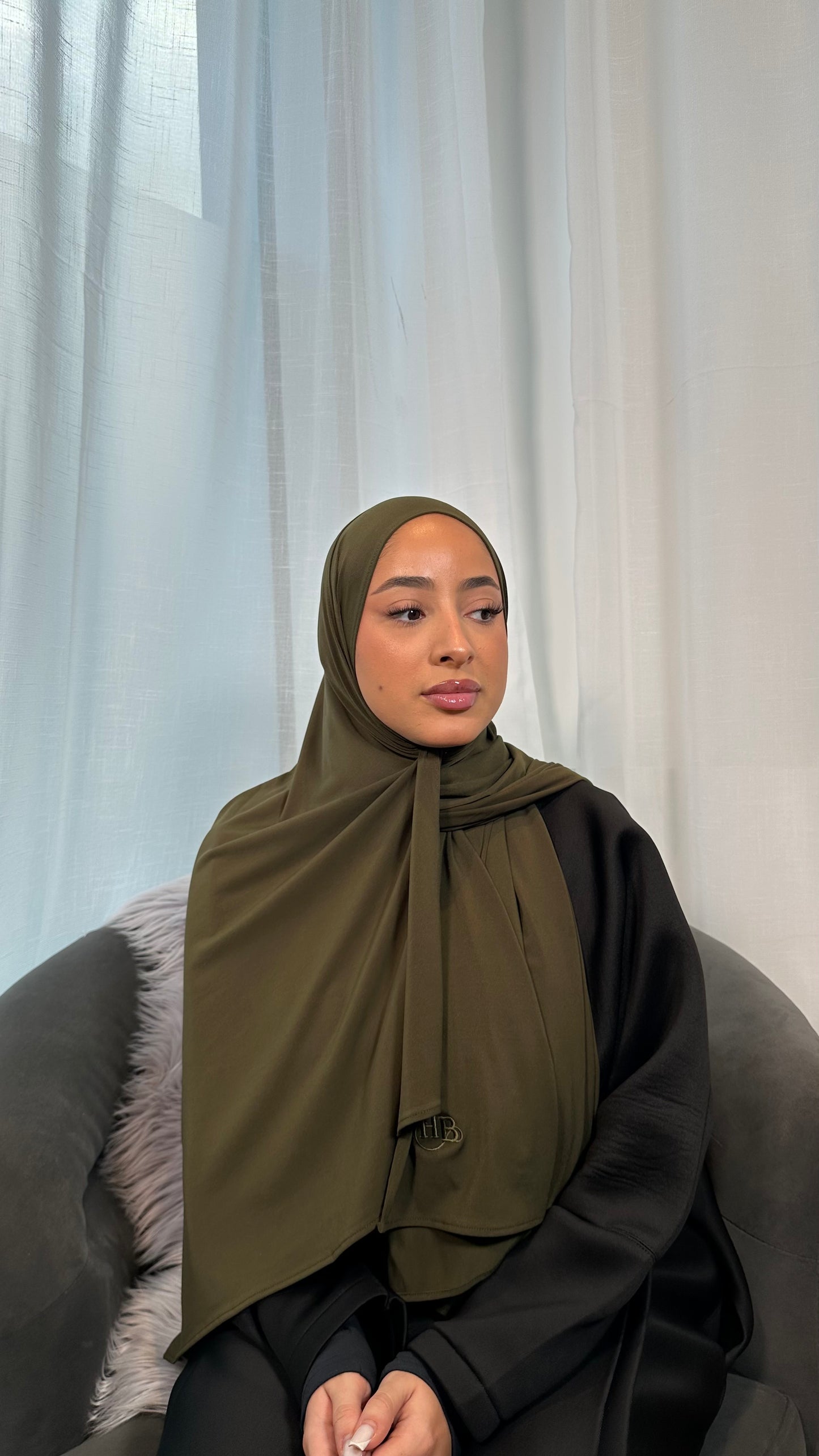 Premium Jersey Hijab - Forest