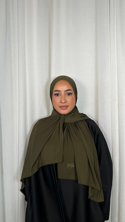 Premium Jersey Hijab - Forest