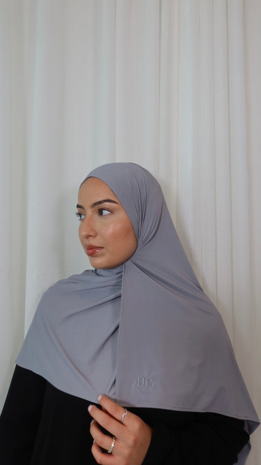 Bamboo Jersey Hijab - Pebble