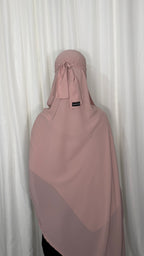Maxi nose string niqab set - Blush