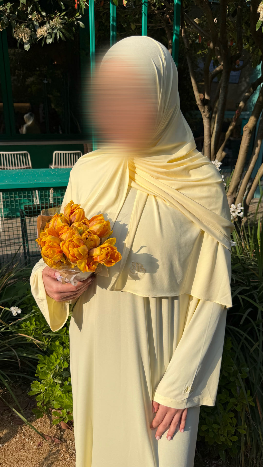 Hijab Abaya set - Butter yellow