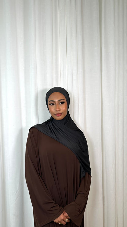 Bamboo Jersey Hijab - Ink