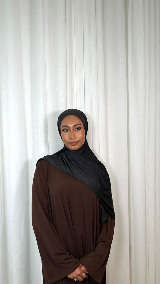 Bamboo Jersey Hijab - Ink