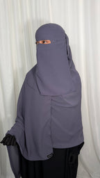 Maxi nose string niqab set - Lavender