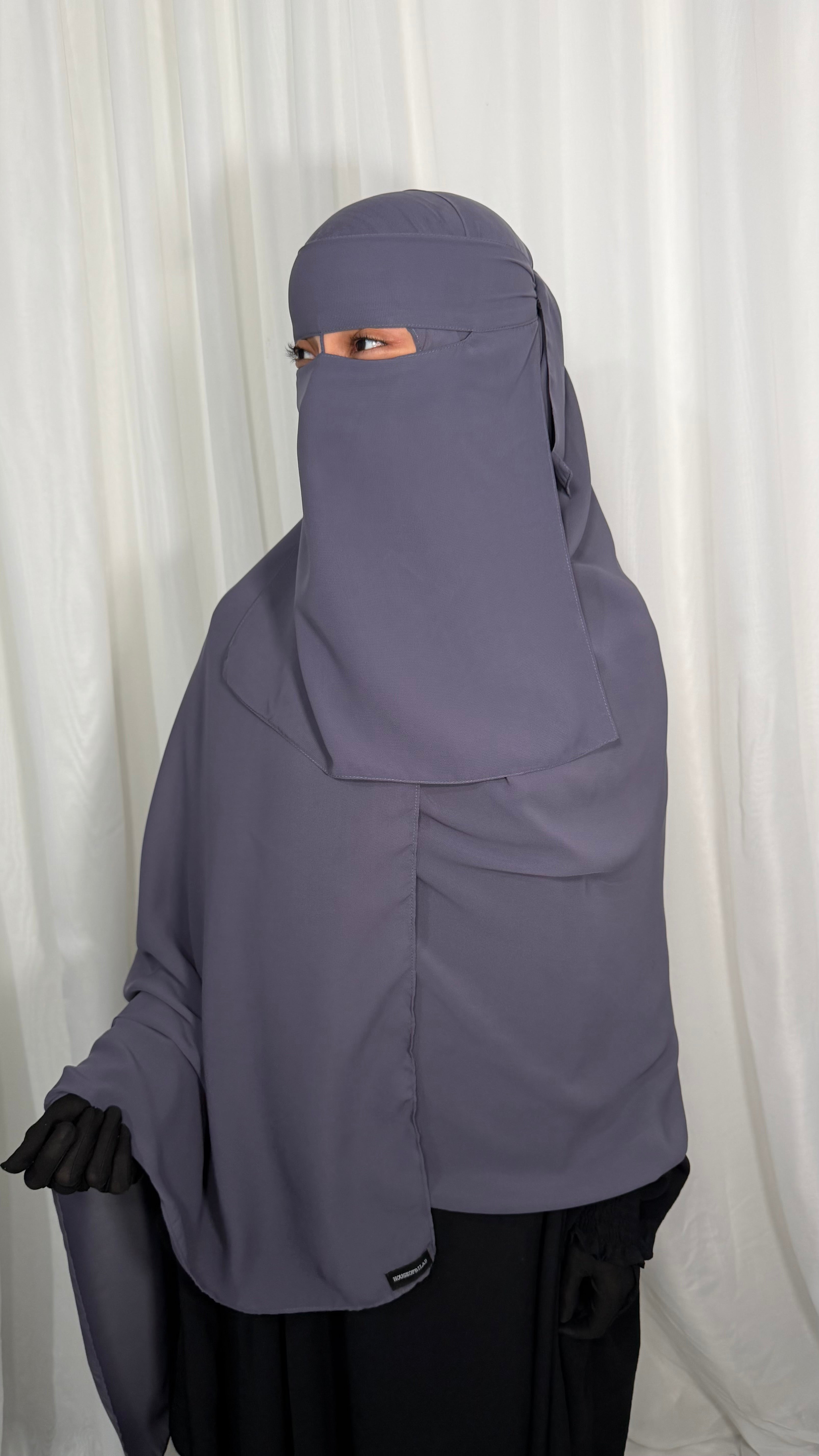 Maxi nose string niqab set - Lavender
