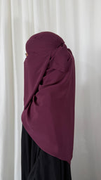 Nose string niqab set - Maroon