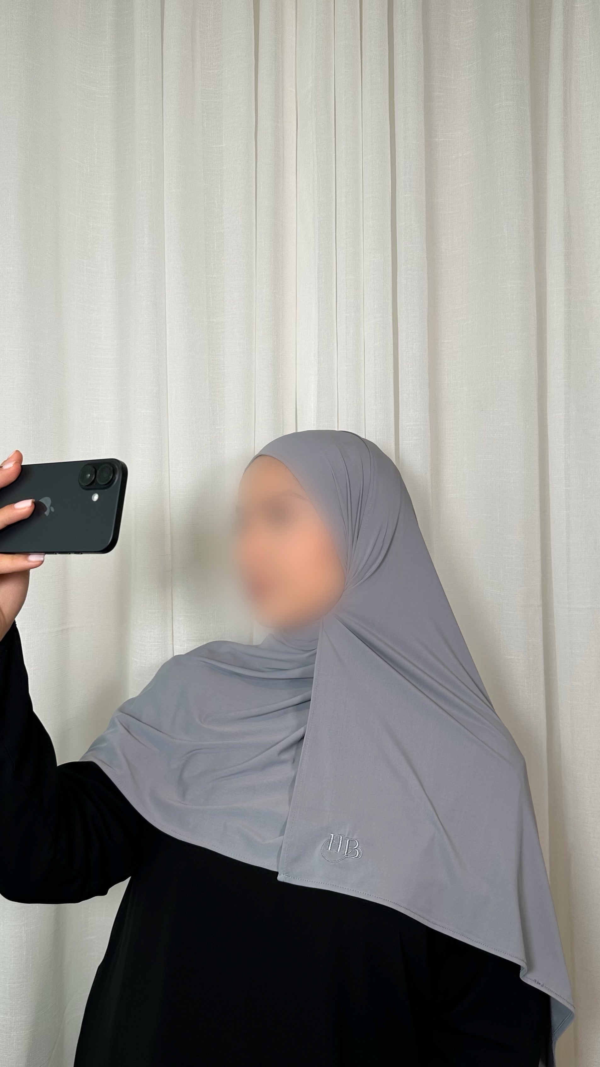 Bamboo Jersey Hijab - Pebble