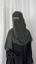 Nose string niqab set - Emerald
