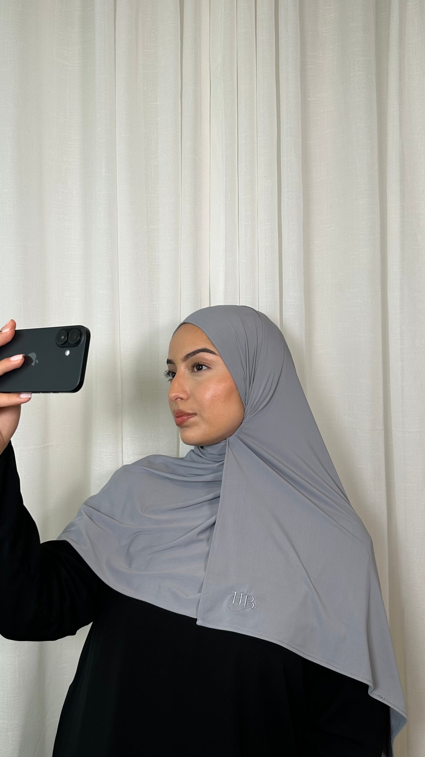 Bamboo Jersey Hijab - Pebble