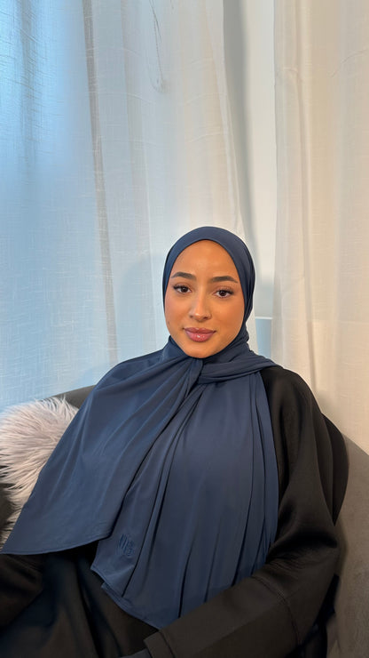 Bamboo Jersey Hijab - Sapphire