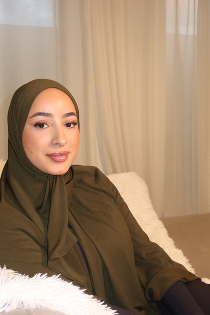 Premium Jersey Hijab - Forest